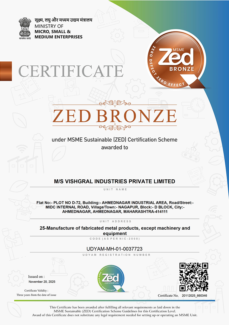 ZED Bronze Certificate